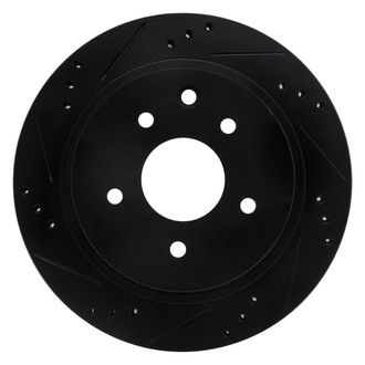 R1 Concepts® - eLINE™ Drilled and Slotted 1-Piece Rear Driver Side Brake Rotor