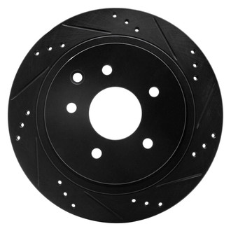 R1 Concepts® - eLINE™ Drilled and Slotted 1-Piece Rear Passenger Side Brake Rotor