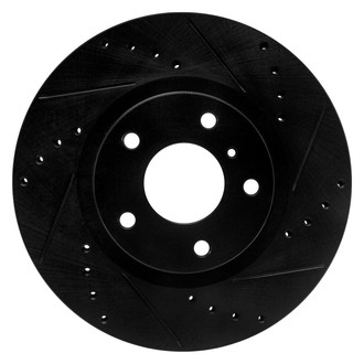 R1 Concepts® - eLINE™ Drilled and Slotted 1-Piece Front Passenger Side Brake Rotor