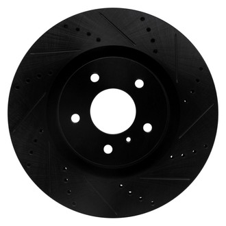 R1 Concepts® - eLINE™ Drilled and Slotted 1-Piece Front Passenger Side Brake Rotor
