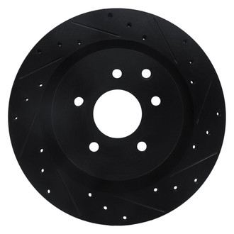 R1 Concepts® - eLINE™ Drilled and Slotted 1-Piece Rear Passenger Side Brake Rotor