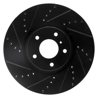 R1 Concepts® - eLINE™ Drilled and Slotted 1-Piece Front Driver Side Brake Rotor