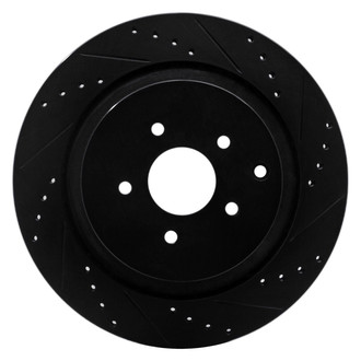 R1 Concepts® - eLINE™ Drilled and Slotted 1-Piece Rear Passenger Side Brake Rotor