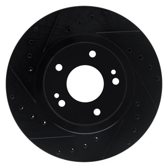 R1 Concepts® - eLINE™ Drilled and Slotted 1-Piece Front Driver Side Brake Rotor
