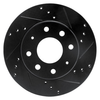 R1 Concepts® - eLINE™ Drilled and Slotted 1-Piece Front Passenger Side Brake Rotor