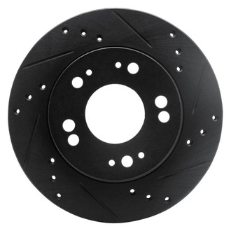 R1 Concepts® - eLINE™ Drilled and Slotted 1-Piece Front Passenger Side Brake Rotor