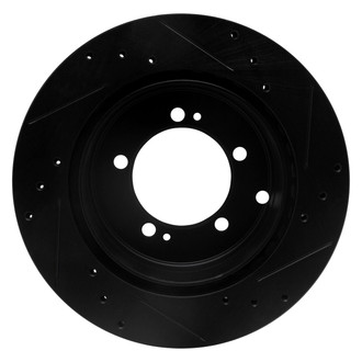 R1 Concepts® - eLINE™ Drilled and Slotted 1-Piece Rear Driver Side Brake Rotor