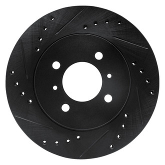 R1 Concepts® - eLINE™ Drilled and Slotted 1-Piece Front Driver Side Brake Rotor
