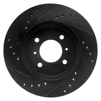 R1 Concepts® - eLINE™ Drilled and Slotted 1-Piece Front Passenger Side Brake Rotor