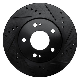 R1 Concepts® - eLINE™ Drilled and Slotted 1-Piece Front Passenger Side Brake Rotor