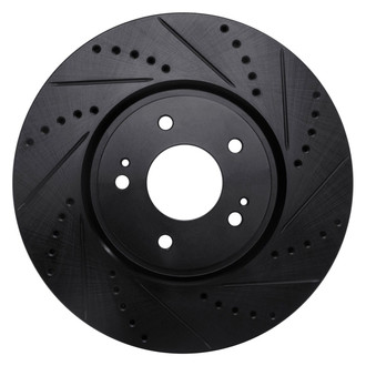 R1 Concepts® - eLINE™ Drilled and Slotted 1-Piece Front Passenger Side Brake Rotor