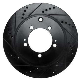 R1 Concepts® - eLINE™ Drilled and Slotted 1-Piece Rear Driver Side Brake Rotor