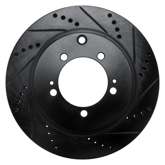 R1 Concepts® - eLINE™ Drilled and Slotted 1-Piece Rear Passenger Side Brake Rotor