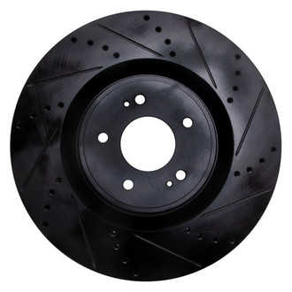 R1 Concepts® - eLINE™ Drilled and Slotted 1-Piece Front Passenger Side Brake Rotor