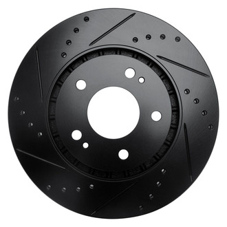 R1 Concepts® - eLINE™ Drilled and Slotted 1-Piece Front Passenger Side Brake Rotor