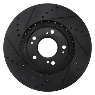 R1 Concepts® - eLINE™ Drilled and Slotted 1-Piece Front Passenger Side Brake Rotor