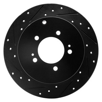 R1 Concepts® - eLINE™ Drilled and Slotted 1-Piece Rear Driver Side Brake Rotor