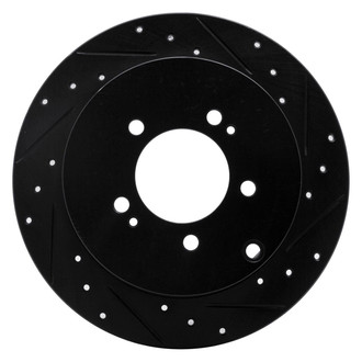 R1 Concepts® - eLINE™ Drilled and Slotted 1-Piece Rear Passenger Side Brake Rotor