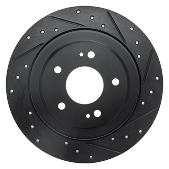 R1 Concepts® - eLINE™ Drilled and Slotted 1-Piece Rear Passenger Side Brake Rotor