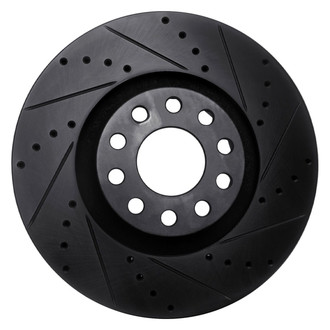 R1 Concepts® - eLINE™ Drilled and Slotted 1-Piece Front Passenger Side Brake Rotor