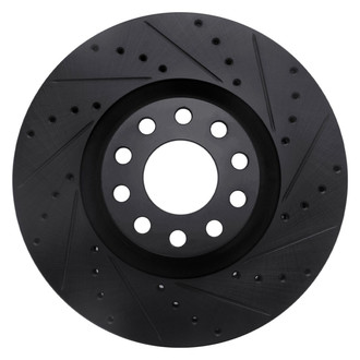 R1 Concepts® - eLINE™ Drilled and Slotted 1-Piece Front Passenger Side Brake Rotor