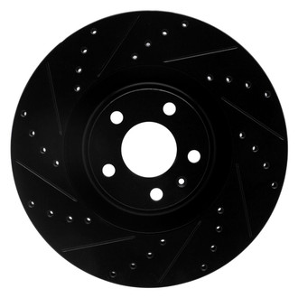 R1 Concepts® - eLINE™ Drilled and Slotted 1-Piece Front Driver Side Brake Rotor