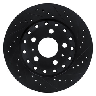 R1 Concepts® - eLINE™ Drilled and Slotted 1-Piece Rear Passenger Side Brake Rotor