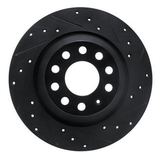 R1 Concepts® - eLINE™ Drilled and Slotted 1-Piece Rear Passenger Side Brake Rotor