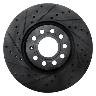 R1 Concepts® - eLINE™ Drilled and Slotted 1-Piece Front Driver Side Brake Rotor