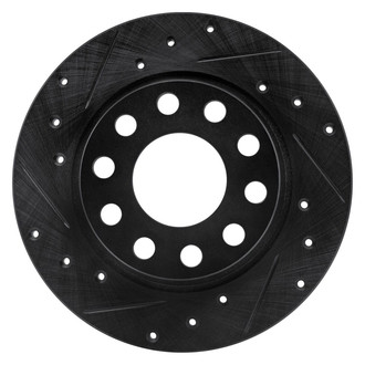 R1 Concepts® - eLINE™ Drilled and Slotted 1-Piece Rear Driver Side Brake Rotor