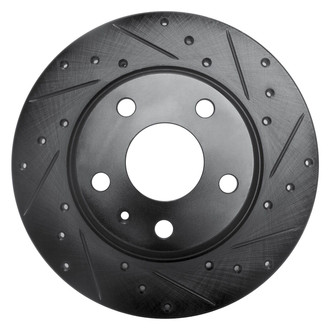 R1 Concepts® - eLINE™ Drilled and Slotted 1-Piece Rear Passenger Side Brake Rotor