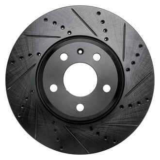 R1 Concepts® - eLINE™ Drilled and Slotted 1-Piece Front Passenger Side Brake Rotor