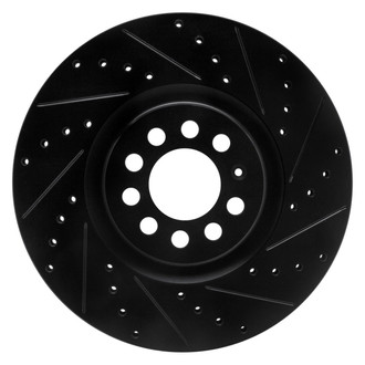 R1 Concepts® - eLINE™ Drilled and Slotted 1-Piece Front Passenger Side Brake Rotor