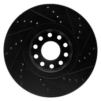 R1 Concepts® - eLINE™ Drilled and Slotted 1-Piece Front Driver Side Brake Rotor