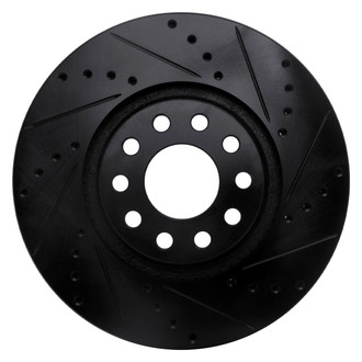 R1 Concepts® - eLINE™ Drilled and Slotted 1-Piece Front Passenger Side Brake Rotor