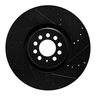 R1 Concepts® - eLINE™ Drilled and Slotted 1-Piece Front Passenger Side Brake Rotor