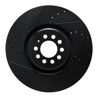 R1 Concepts® - eLINE™ Drilled and Slotted 1-Piece Front Driver Side Brake Rotor