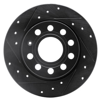 R1 Concepts® - eLINE™ Drilled and Slotted 1-Piece Rear Driver Side Brake Rotor