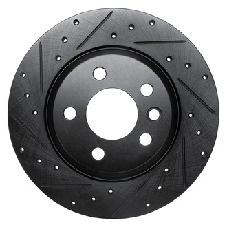 R1 Concepts® - eLINE™ Drilled and Slotted 1-Piece Rear Driver Side Brake Rotor