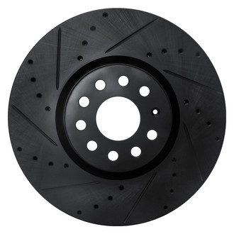 R1 Concepts® - eLINE™ Drilled and Slotted 1-Piece Front Driver Side Brake Rotor