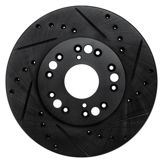 R1 Concepts® - eLINE™ Drilled and Slotted 1-Piece Front Passenger Side Brake Rotor