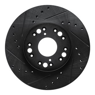 R1 Concepts® - eLINE™ Drilled and Slotted 1-Piece Front Driver Side Brake Rotor