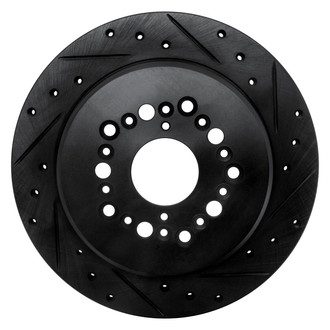 R1 Concepts® - eLINE™ Drilled and Slotted 1-Piece Rear Passenger Side Brake Rotor