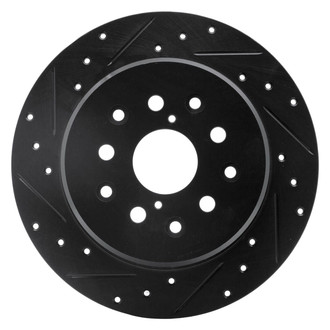 R1 Concepts® - eLINE™ Drilled and Slotted 1-Piece Rear Driver Side Brake Rotor