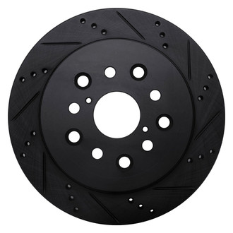 R1 Concepts® - eLINE™ Drilled and Slotted 1-Piece Rear Passenger Side Brake Rotor