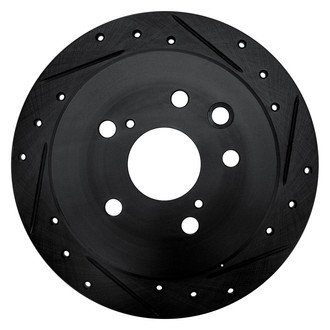 R1 Concepts® - eLINE™ Drilled and Slotted 1-Piece Rear Passenger Side Brake Rotor