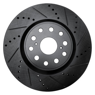 R1 Concepts® - eLINE™ Drilled and Slotted 1-Piece Front Passenger Side Brake Rotor