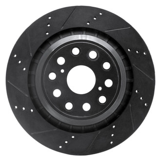 R1 Concepts® - eLINE™ Drilled and Slotted 1-Piece Rear Driver Side Brake Rotor