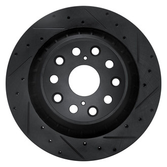 R1 Concepts® - eLINE™ Drilled and Slotted 1-Piece Rear Passenger Side Brake Rotor
