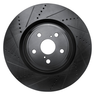R1 Concepts® - eLINE™ Drilled and Slotted 1-Piece Front Passenger Side Brake Rotor